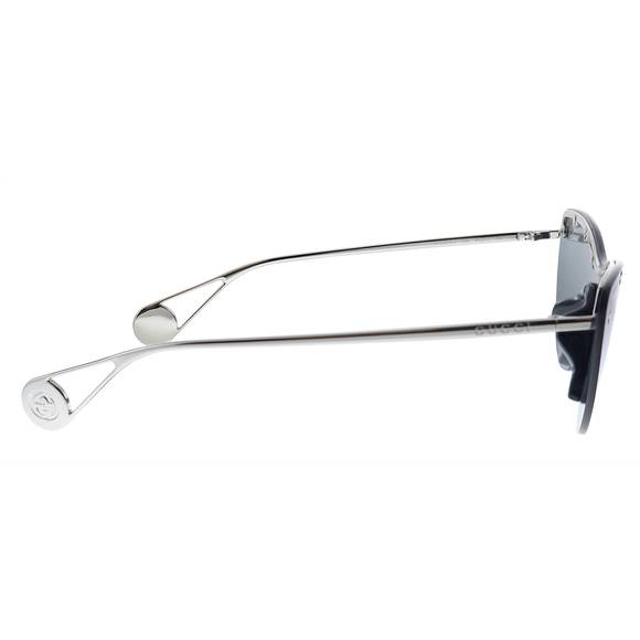 NEW GUCCI cat-eye metal sunglasses with mirror lens in silver - Picture 3 of 3